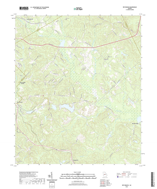 Dry Branch Georgia US Topo Map Image