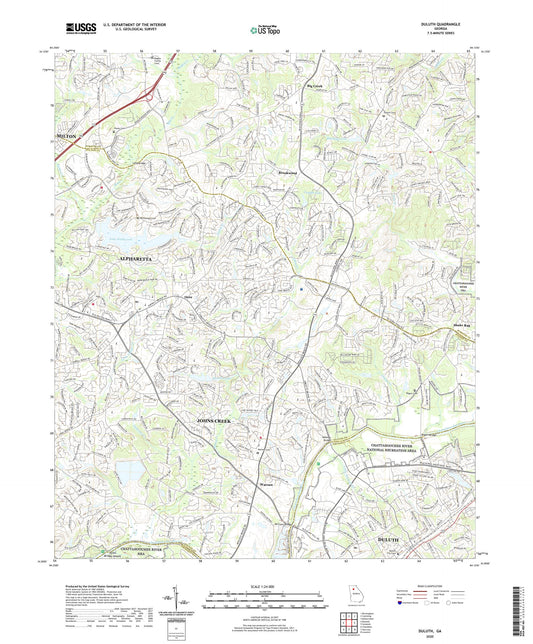 Duluth Georgia US Topo Map Image