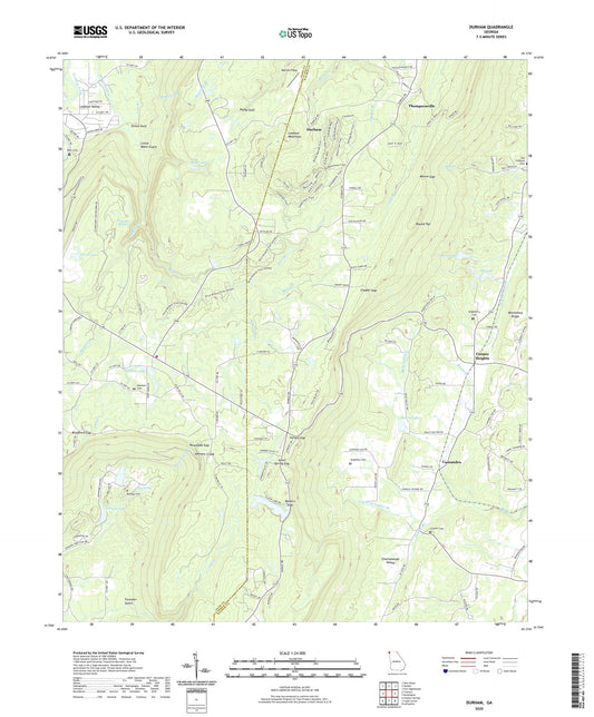 Durham Georgia US Topo Map Image