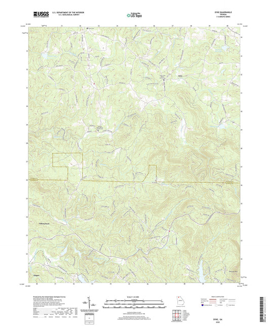 Dyke Georgia US Topo Map Image