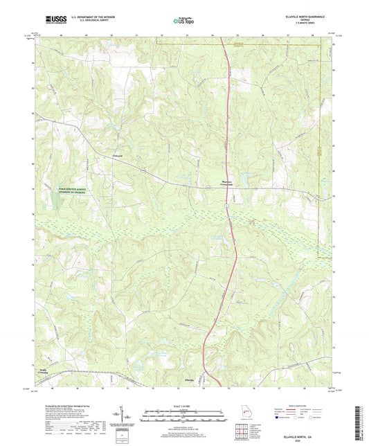 Ellaville North Georgia US Topo Map Image