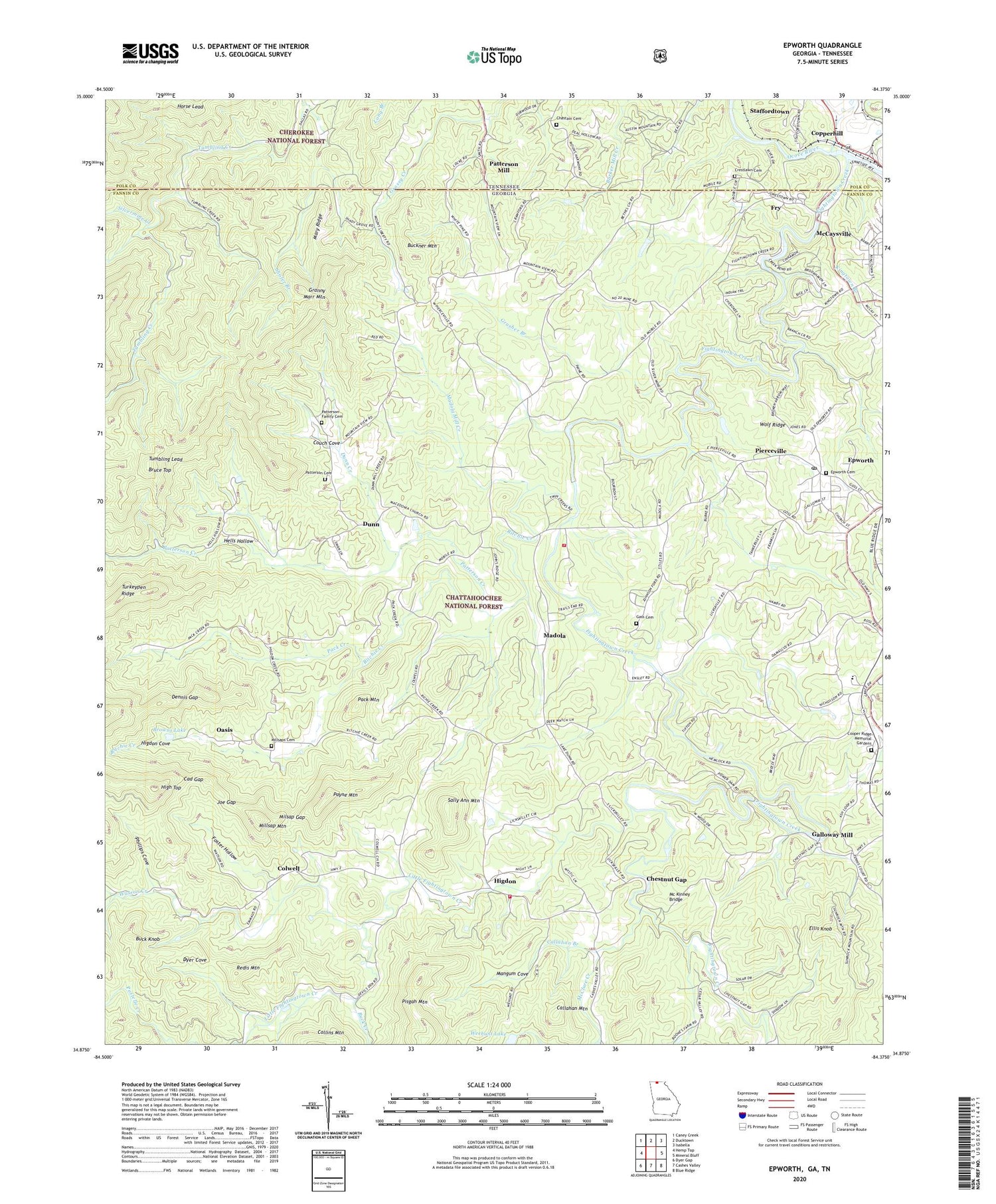 Epworth Georgia US Topo Map Image