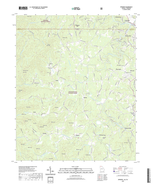 Epworth Georgia US Topo Map Image