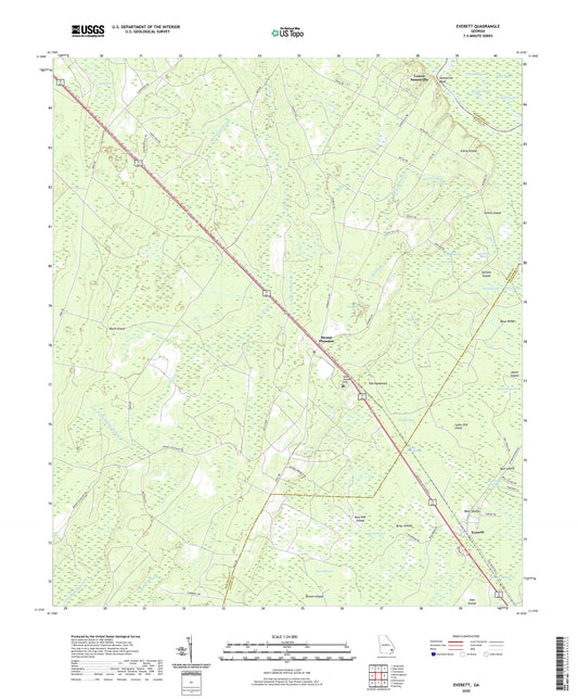 Everett Georgia US Topo Map Image