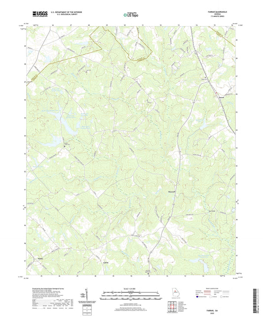 Farrar Georgia US Topo Map Image