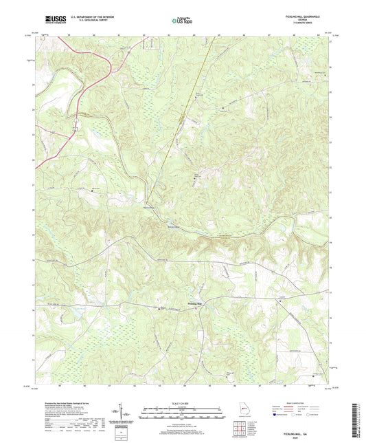Fickling Mill Georgia US Topo Map Image