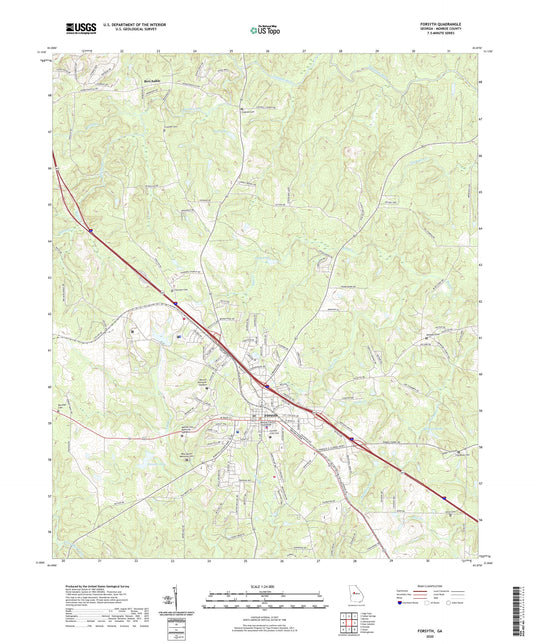 Forsyth Georgia US Topo Map Image