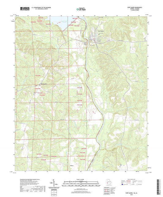 Fort Gaines Georgia US Topo Map Image