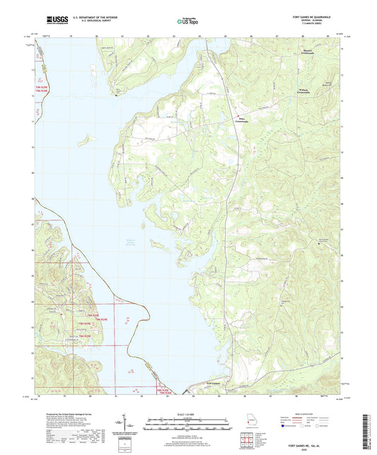 Fort Gaines NE Georgia US Topo Map Image