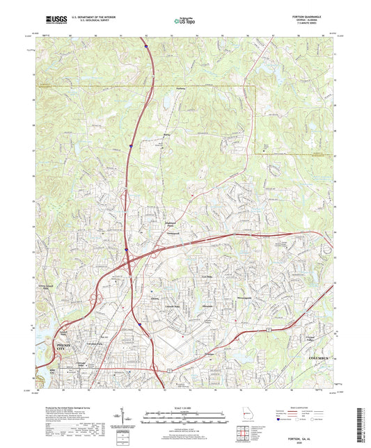 Fortson Georgia US Topo Map Image