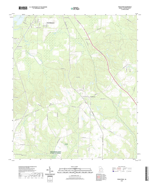 Fowlstown Georgia US Topo Map Image