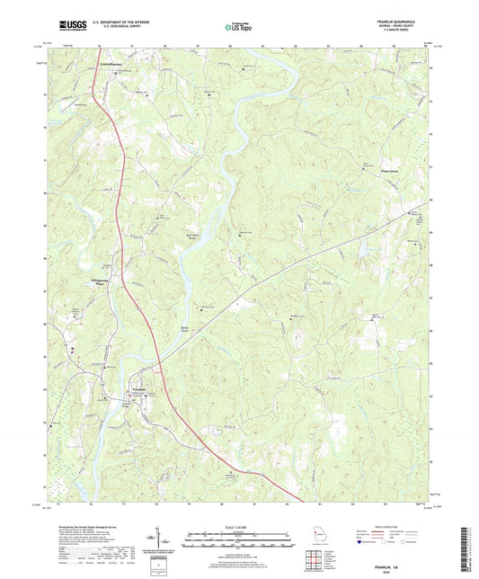 Franklin Georgia US Topo Map Image