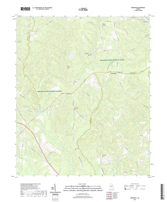Friendship Georgia US Topo Map Image