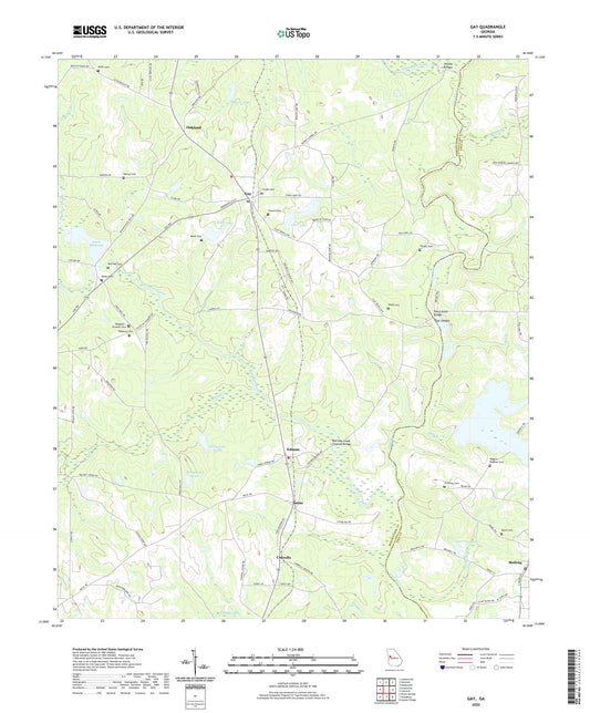 Gay Georgia US Topo Map Image