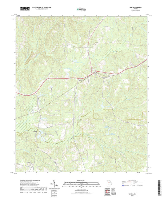 Geneva Georgia US Topo Map Image