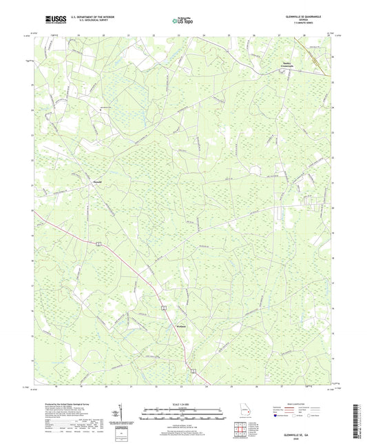 Glennville SE Georgia US Topo Map Image