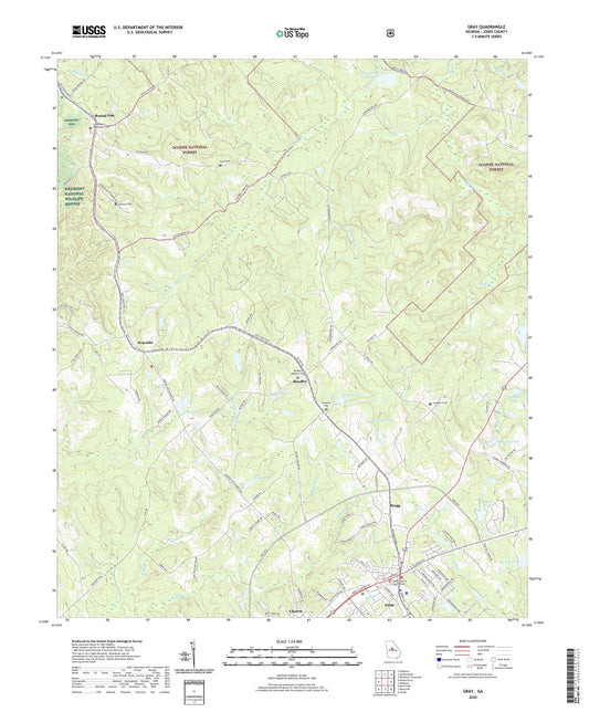 Gray Georgia US Topo Map Image