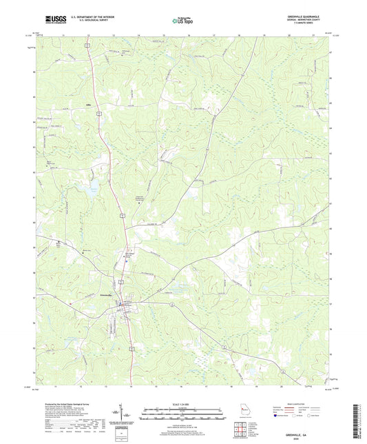Greenville Georgia US Topo Map Image