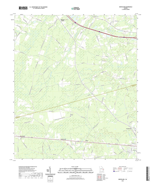 Groveland Georgia US Topo Map Image