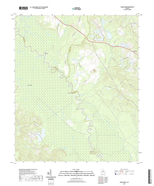 Gumm Pond Georgia US Topo Map Image