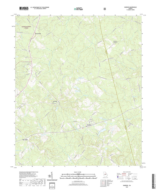 Haddock Georgia US Topo Map Image
