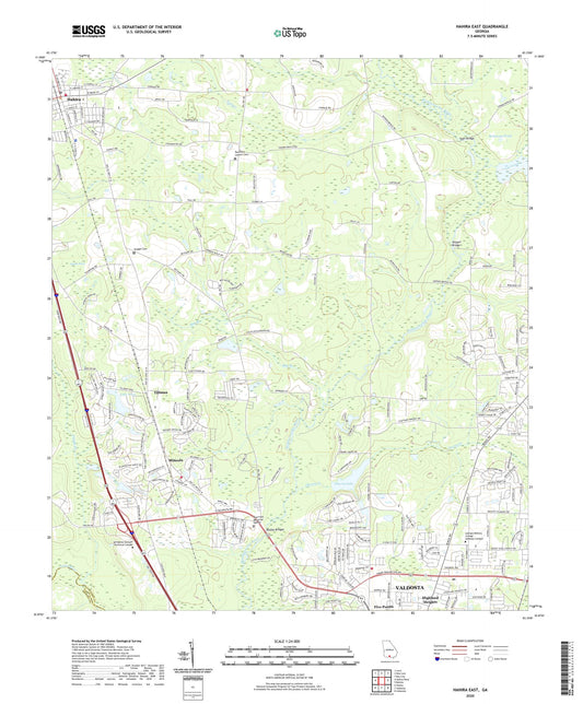 Hahira East Georgia US Topo Map Image