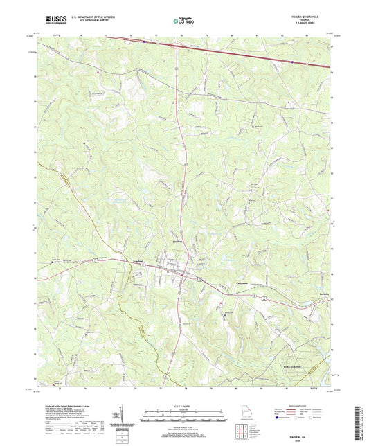 Harlem Georgia US Topo Map Image