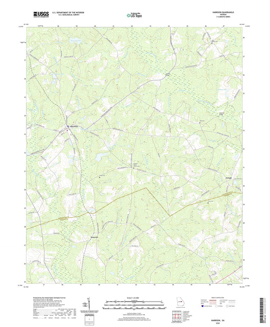 Harrison Georgia US Topo Map Image