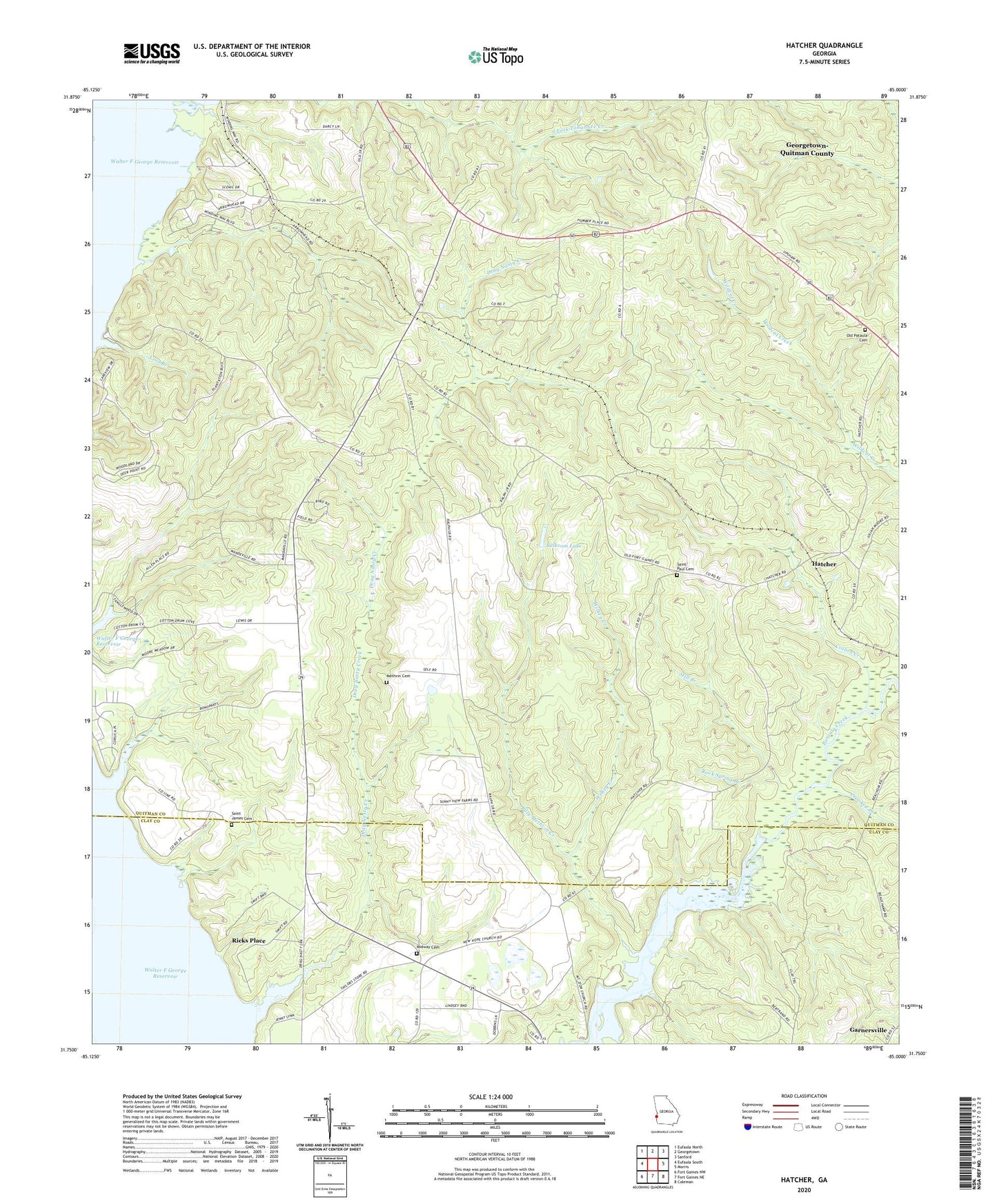 Hatcher Georgia US Topo Map Image