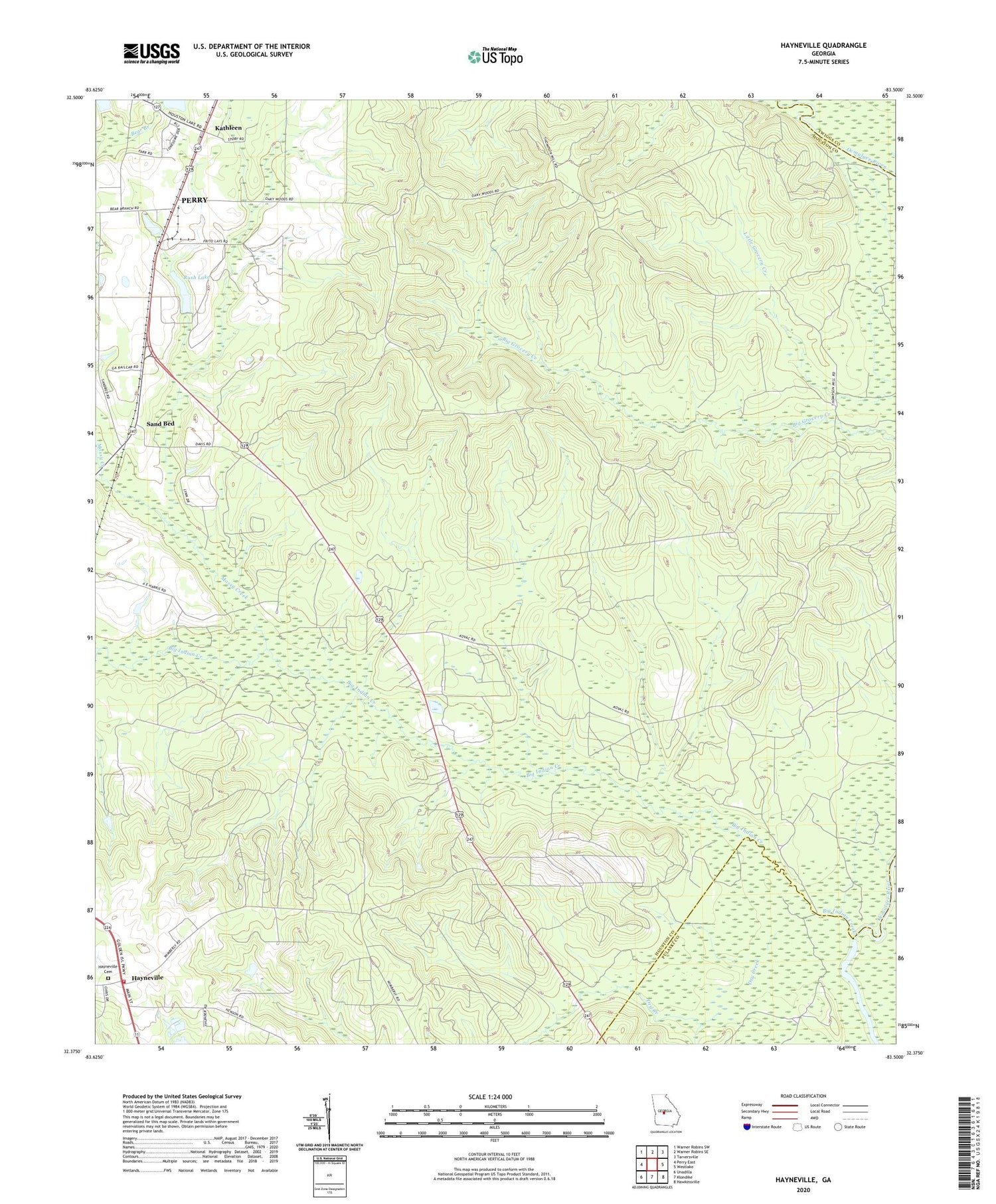 Hayneville Georgia US Topo Map Image