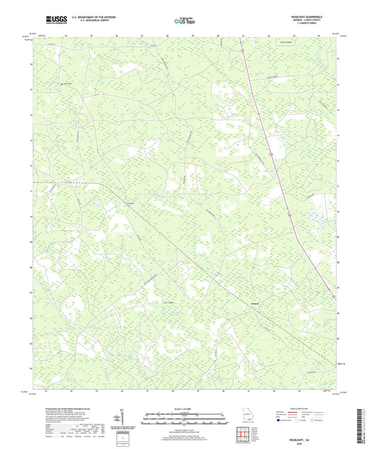Headlight Georgia US Topo Map Image