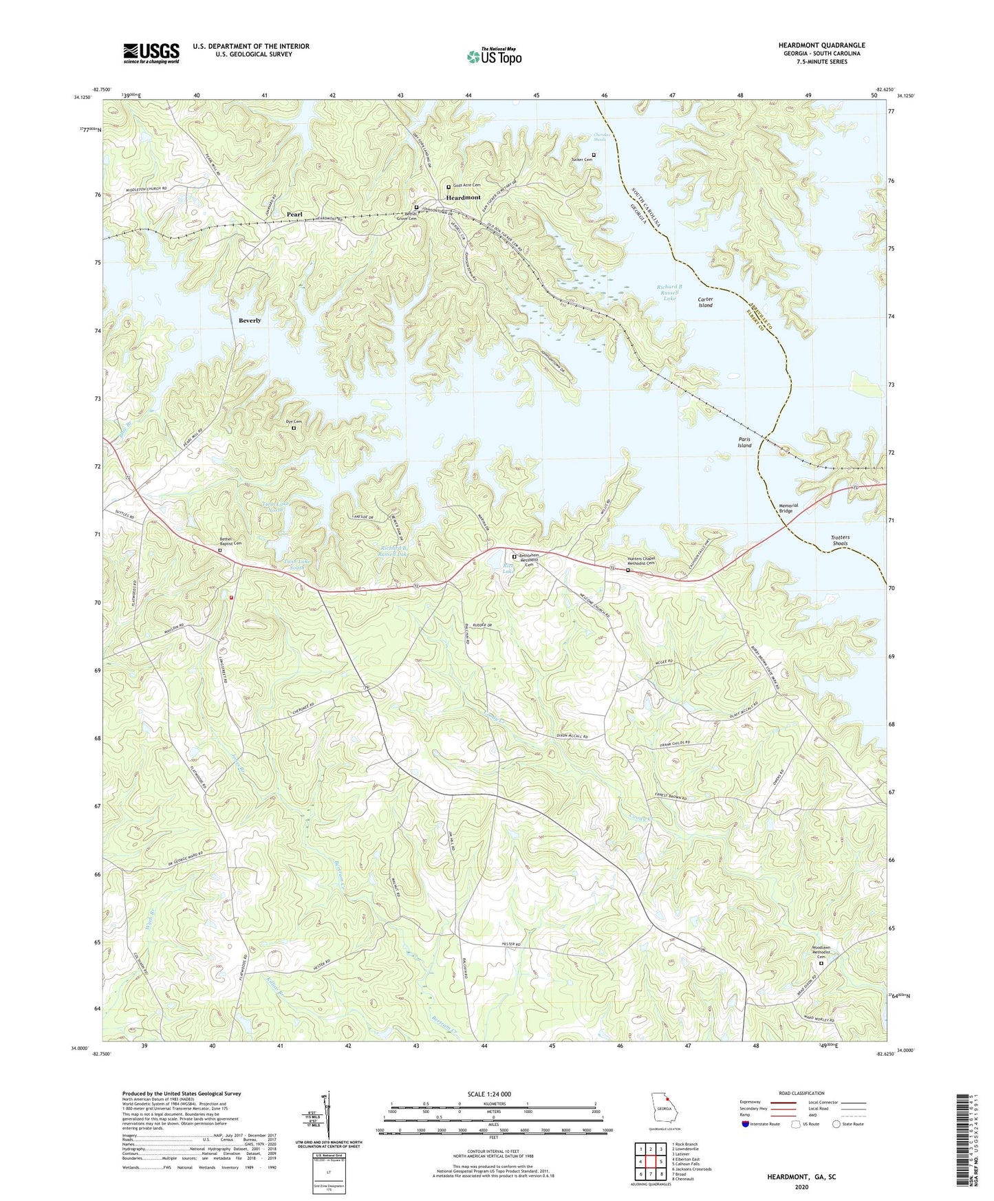 Heardmont Georgia US Topo Map Image