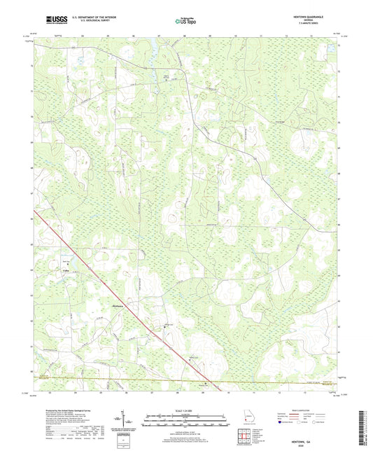 Hentown Georgia US Topo Map Image