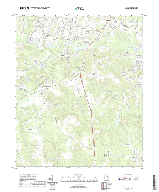 Hephzibah Georgia US Topo Map Image