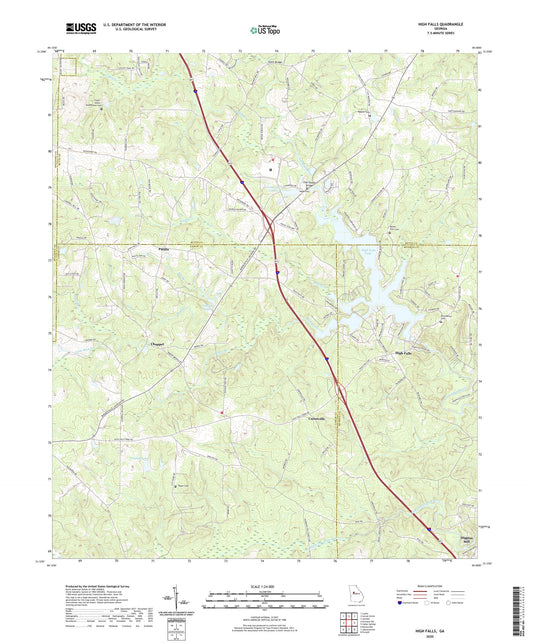 High Falls Georgia US Topo Map Image