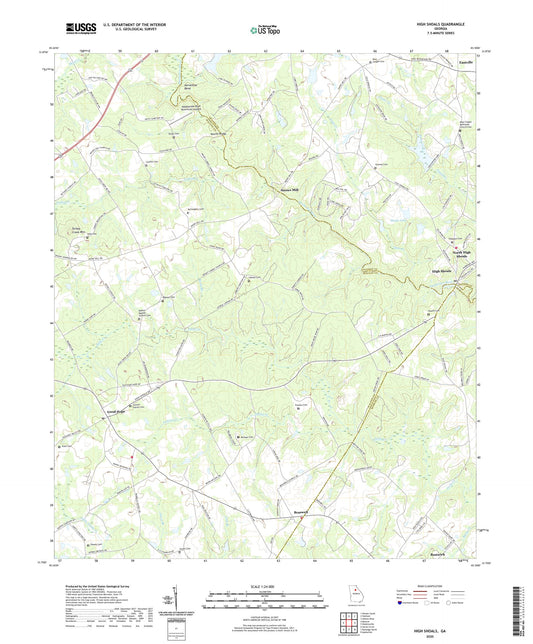 High Shoals Georgia US Topo Map Image