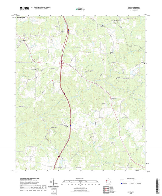 Hilyer Georgia US Topo Map Image