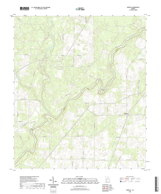 Hopeful Georgia US Topo Map Image