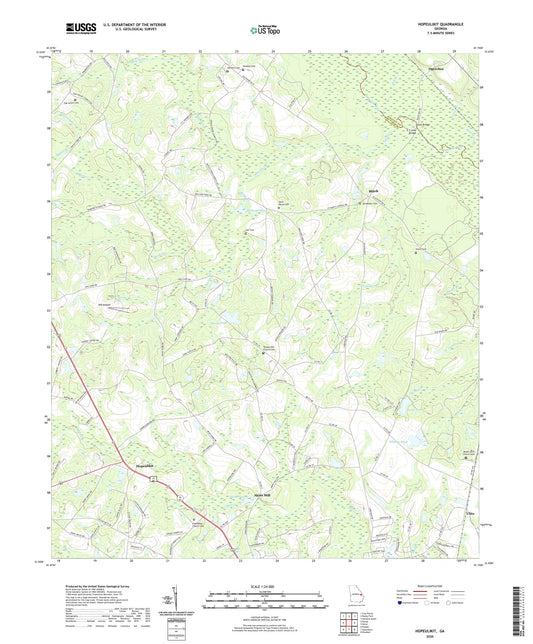 Hopeulikit Georgia US Topo Map Image