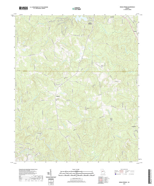 Indian Springs Georgia US Topo Map Image