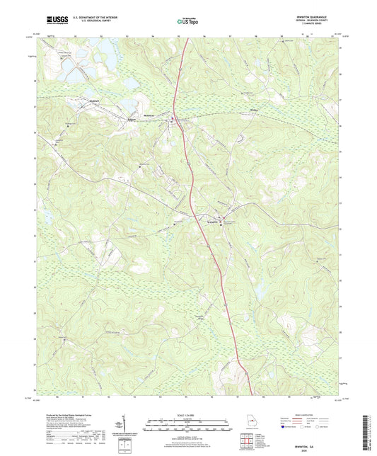 Irwinton Georgia US Topo Map Image