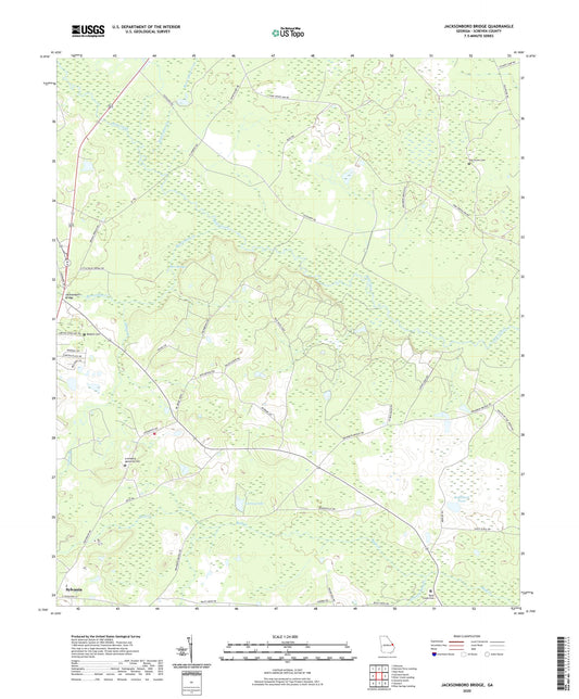 Jacksonboro Bridge Georgia US Topo Map Image