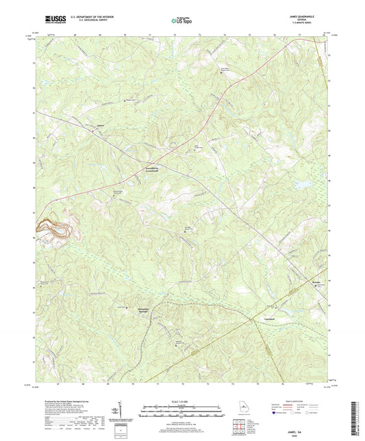 James Georgia US Topo Map Image