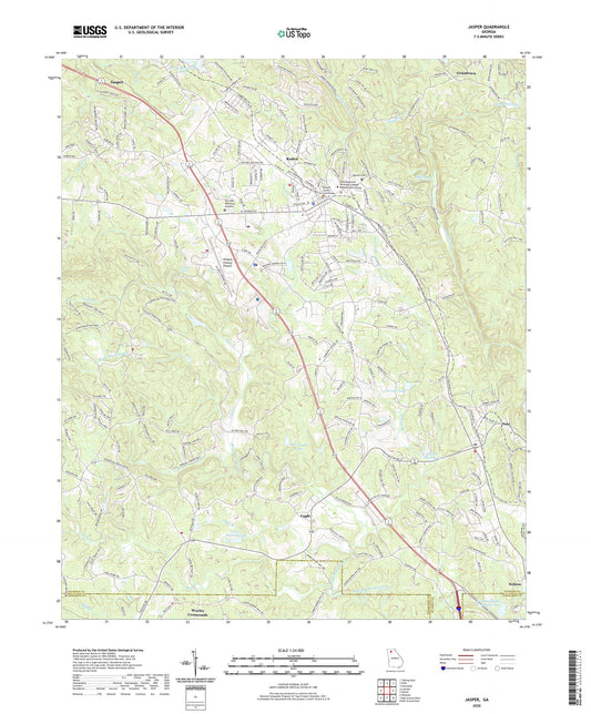 Jasper Georgia US Topo Map Image