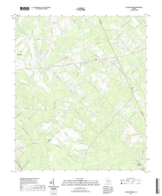 Jay Bird Springs Georgia US Topo Map Image