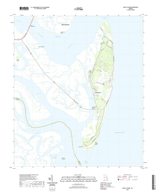 Jekyll Island Georgia US Topo Map Image