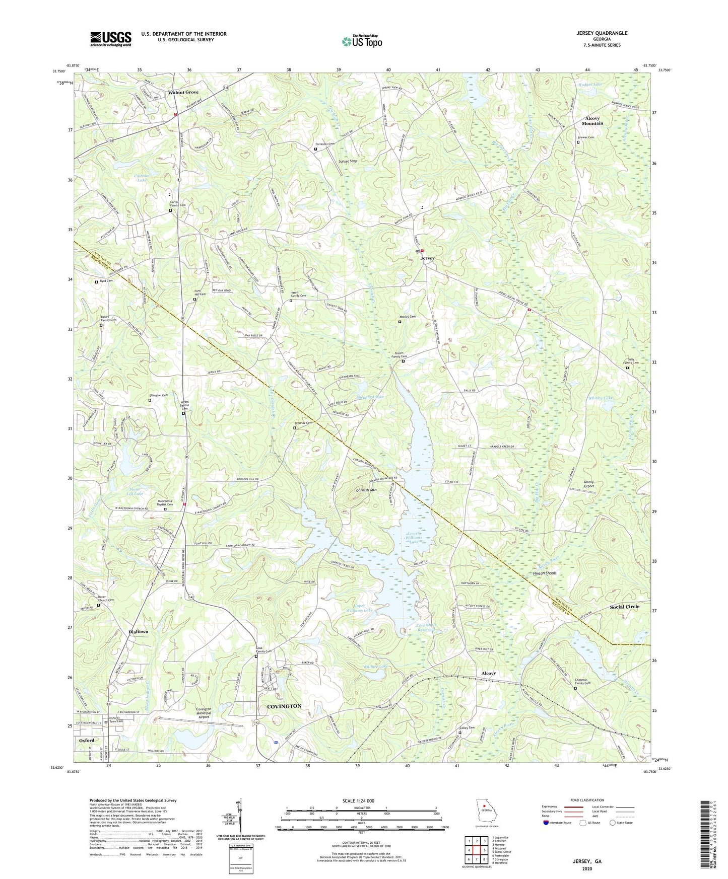 Jersey Georgia US Topo Map Image