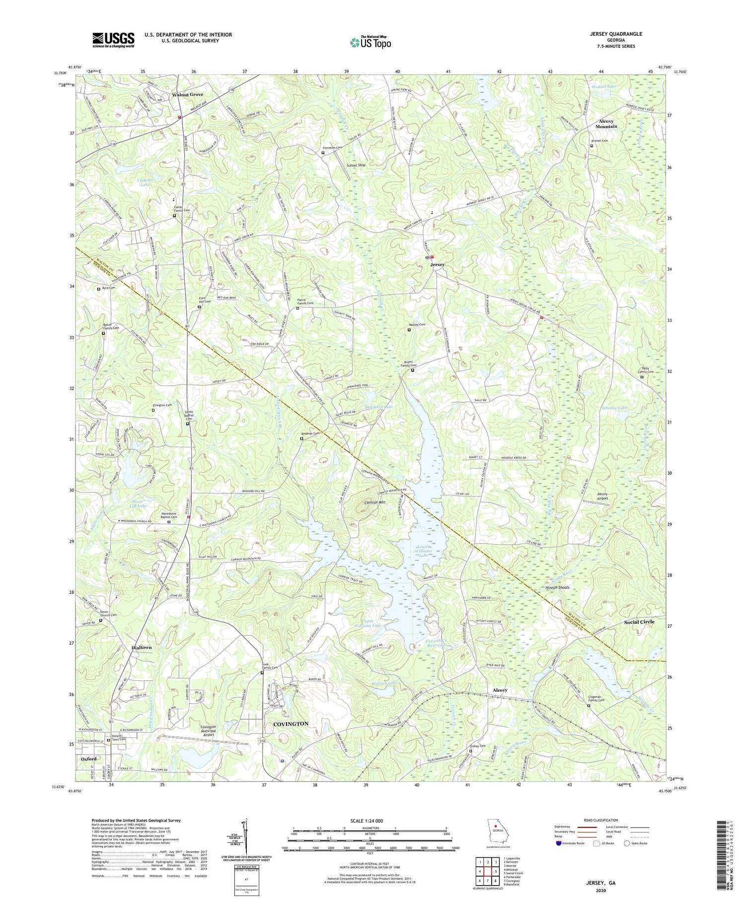 Jersey Georgia US Topo Map Image