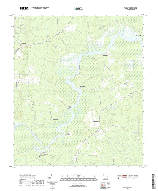 Jerusalem Georgia US Topo Map Image