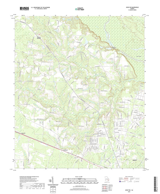 Jesup NW Georgia US Topo Map Image